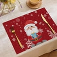 thumbnail image 1 of Santa Claus Linen Placemats Restaurant Decoration Holiday Table Mats Restaurant Mood Layout Table Mats Linen Print Insulation Pads Western Plac, 1 of 6