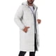 thumbnail image 4 of Abrigo acolchado con diseño de rombos INSPIRE CHIC para hombre, chaqueta larga de invierno con capucha desmontable y cierre completo, color blanco, 4 of 6