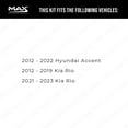 thumbnail image 3 of MAX Advanced Brakes - Rear Brake Kit For 2012-2022 Hyundai Accent, 2012-2023 Kia Rio | Carbon Ceramic Brake and Rotor Kit | Daily Performance Drilled Slotted Brake Rotors, 3 of 10