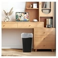 thumbnail image 7 of 3-Pack Trash Cans 4.5 Gallon, Black Plastic Wastebaskets - Home Kitchen Office Bathroom Garbage Container Bins with Handles, Stackable & Easy Clean, 7 of 7