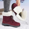 thumbnail image 6 of Women's Boots Thermal Footwear Insulated Mid Calf Warm Hiking Lined Boots for Outdoor Ladies, 6 of 9