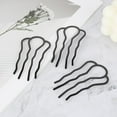 thumbnail image 5 of RUseeN 8 Pcs Hair Side Combs, Hair Fork Clips, Pins, French Twist Updo Accessories, U Shape Teeth Styling Tool for Vintage Hairstyle Women Girls Bun , Black, 5 of 7