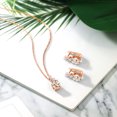 thumbnail image 4 of Gem Stone King 4.85 Ct Oval Peach Morganite 18K Rose Gold Plated Silver Pendant and Earrings Jewelry Set, 4 of 4