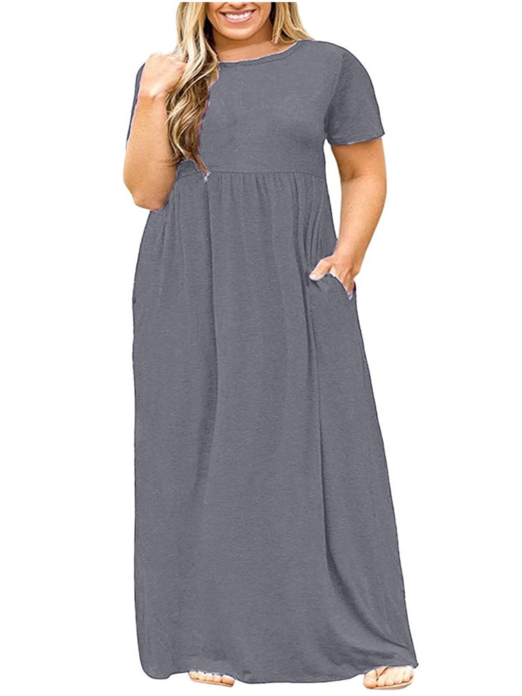 grey plus size dress