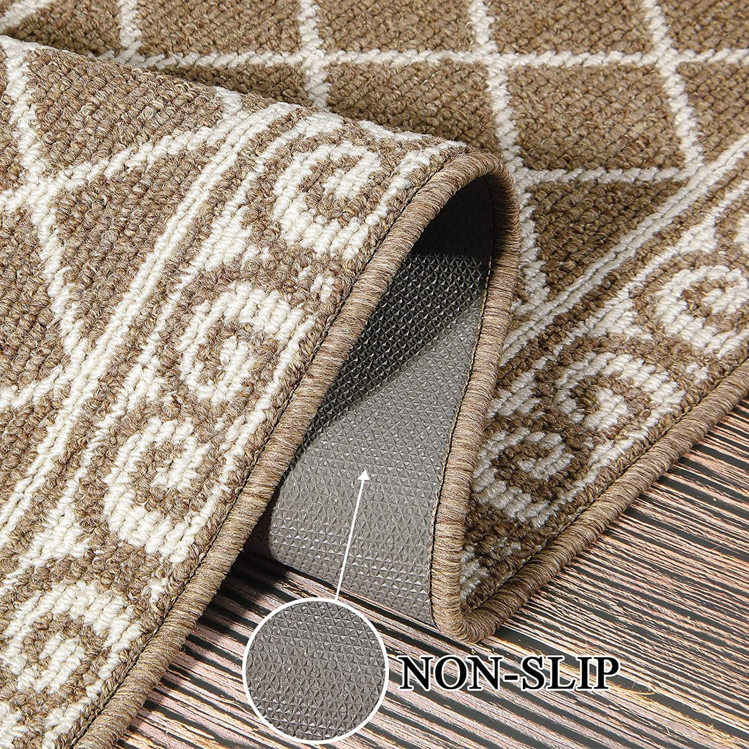 Yamaziot 2'x10' Hallway Runner Rug Washable Kitchen Floor Runners for Hallway Non Skid Entryway Runner Mat Low Profile Inside Doormat Door Rugs for Laundry Room