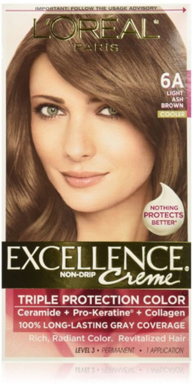 LOreal Paris Excellence Creme Haircolor Light Ash Brown 6A