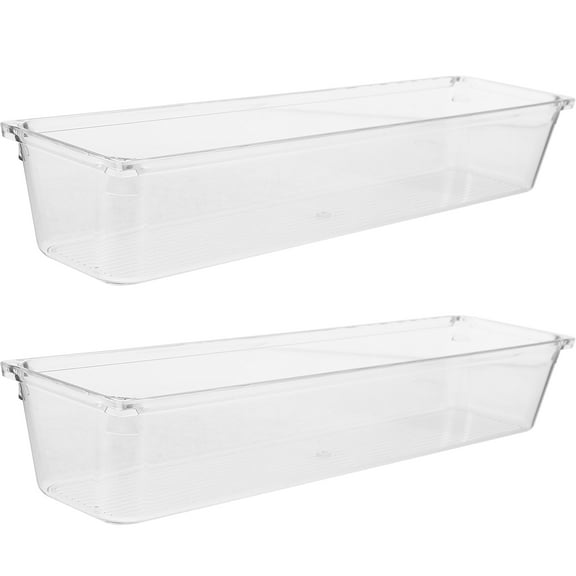 Raindrops Clear Plastic Drawer Organizer for Bathroom or Desk with PET Material 2pcs Storage Box