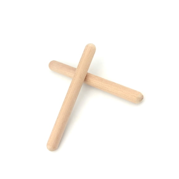 Vogacara 1 par de baquetas de madera, instrumento de percusión, baquetas de portátiles, herramientas de acompañamiento para niños pequeños, Juguetes Educativos Vogacara FN004109-00
