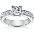 thumbnail image 1 of Bague de Fiançailles Diamant Taille Princesse 2 ct Or Blanc 14K, 1 of 2