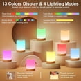 thumbnail image 2 of Luz de Noche para Niños para Dormitorio, Lámpara LED Táctil para Mesita de Noche con Control Remoto, 13 Colores Cambiantes, Lámpara Portátil Recargable por USB, 2 of 5