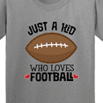 thumbnail image 4 of Inktastic Football Fan Just a Kid Youth T-Shirt, 4 of 5