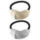 thumbnail image 2 of 2pcs Leaf Scrunchies Ponytail Holder Metal Hair Cuffs Elastic Hair Tie Women Hair Accessories, 2 of 3