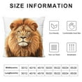 thumbnail image 5 of MLJA Lion Head Lumbar Throw Pillow Cover Decorative Bedroom Living Room Face Wild Animal Rectanglar Cushion Case for Bed Sofa Couch, 5 of 5