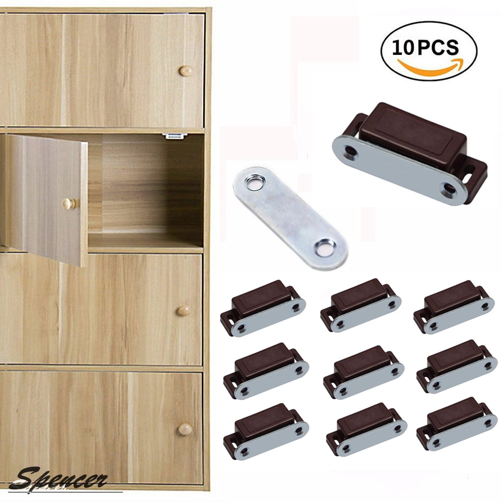 10x Heavy Duty Cupboard Cabinet Door Magnetic Catch Latch Home Furniture Kitchen Wardrobe 3-6KG PULL STRONG 42mm