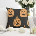 thumbnail image 2 of Halloween Throw Pillow Cases Happy Halloween Ghost Boo Spooky Pillow Cover Sofa Bed Throw Cushion Cover for Living Room Decor,16x16 Inch (2Pcs), 2 of 6