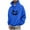 #038 Blue, variant on Unisex Graphic Hoodie for Women Men, Evil Smiling Face Print Long Cuffed Sleeve Hooded Pullover Sweatshirt for Big Men,Blue,XL