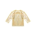 thumbnail image 4 of renvena Boys Girls Crop Top Metallic Shiny Long Sleeve Tank Top T-Shirt Toddler Sequins Dance Leotard Hip Hop Outwear, 4 of 7