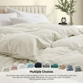 thumbnail image 3 of Peace Nest All Season Medium Warmth White Feather Down Comforter Duvet Insert California King - Cream, 3 of 5
