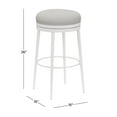 thumbnail image 5 of Hillsdale Furniture Aubrie Metal Backless Counter Height Padded Swivel Stool, White, 5 of 7