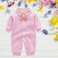 thumbnail image 2 of Sngxgn Baby Boys Ruffle Bodysuit Solid Long sleeved Onesie Casual Plain Blouse Romper(I,66), 2 of 4