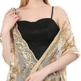 thumbnail image 6 of 20's long shawl, sequin flyaway evening shawl for women formal/party/wedding/formal/harlem night, 6 of 8