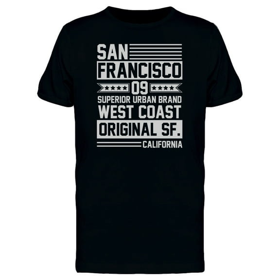 West Coast San Francisco T-Shirt Men -Image by Shutterstock, Male 3X-Large