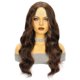 thumbnail image 2 of Brown big wavy long curly hair, 26 inches, chemical fiber high temperature wire wig headgear for ladies, 2 of 5