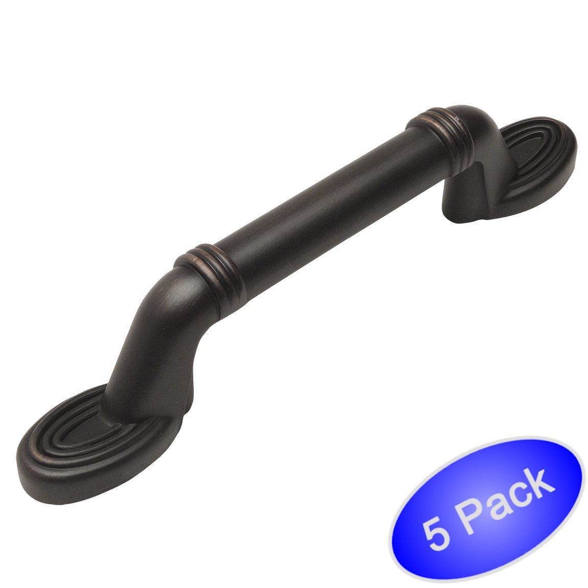 Cosmas 4577ORB Oil Rubbed Bronze Modern Hardware Handle Pull 3" Inch (76mm) Hole