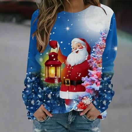 

Zedker Graphic Sweatshirt for Women Sweatshirts Women Graphic Fashion Women s Print Crew Neck Pullover Tops Long Sleeve Comfortable Blouse Sweatshirt