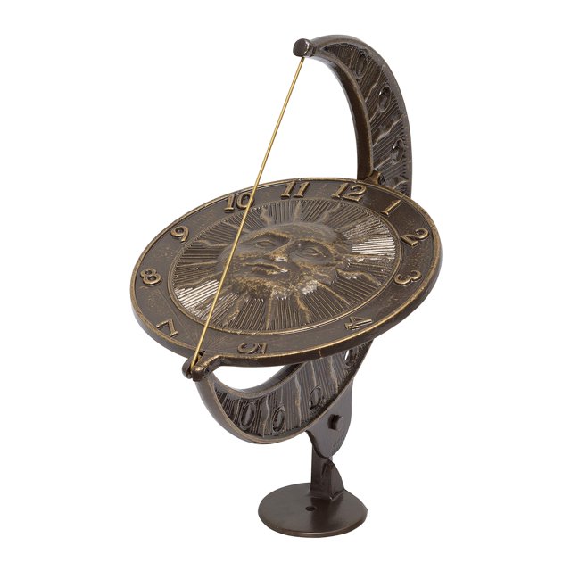 Whitehall Products Reloj De Sol Sol Y Luna Bronce Francés