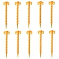 thumbnail image 2 of 10 Uds. Estacas ultraligeras para tienda de campaña al aire libre, estacas de nailon en espiral, clavos amarillos, 2 of 9