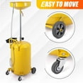 thumbnail image 3 of Luku Waste Oil Drain Tank, 20 Gallon Portable Oil Drain Container, Air Operated Drainage Fluid Fuel Transfer Drainage with Adjustable Funnel Height, Waste Oil Change Tank with 360° Wheels & Toolbox, 3 of 7