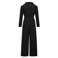 thumbnail image 5 of Lilgiuy Jumpsuits For Women Sleeveless Pocket Solid Color Loose Straight Pants Fashion Romper Pants Black 10(XL) Fall Fashion for 2022 Spring Winter, 5 of 5