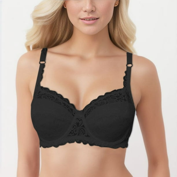 Lace Underwear Cup Bra Adjustable Big Breast Small Comfortable Underwire  Women Bra Womens Bras Comfortable Padded : : Clothing, Shoes 