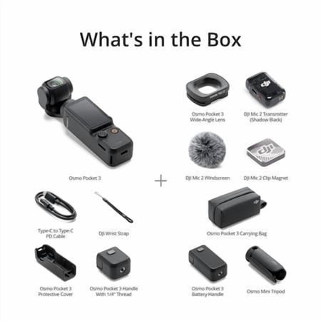 アクションカメラ DJI Osmo Pocket 3 Creator Combo クリエイターコンボ ジンバル 高速充電 長時間駆動 Vlog 動画撮影 YouTube