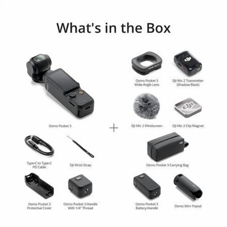 DJI Osmo Pocket 3 Creator Combo, 4K/120fps Camera with 1'' CMOS, 3