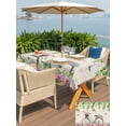 thumbnail image 5 of Outdoor Tablecloth with Umbrella Hole for Patio/Picnic/Party/Camping, Farmhouse Spring Waterproof Table Cloth Rectangle Table Cover Washable, Retro Bicycles Flowers Vines Butterfly (60"x 84"), 5 of 8