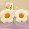 thumbnail image 5 of Cute Sun Flower Plush Pillow, Soft Seat Cushion Chair Pad for Bedroom, Living Room, Office Chair, Sofa, White, 5 of 8