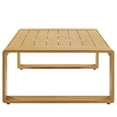 thumbnail image 6 of Lirienne Outdoor Patio Aluminum Faux Wood Coffee Table in Natural, 6 of 9