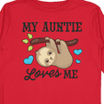 thumbnail image 4 of Inktastic My Auntie Loves Me with Sloth and Hearts Boys or Girls Long Sleeve Toddler T-Shirt, 4 of 5