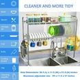 thumbnail image 7 of Over Sink Dish Drying Rack 2-Tier Large Capacity Dish Rack Bowl Shelf Steel, 7 of 7