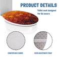 thumbnail image 5 of ZUXONGSY Fall Maple Leaf Flannel Toilet Cover Oblong Toilet Seat Cover Decorative Covers with Elastic Band Washroom Toilet Bowl Dust Cover Stain-Resistant Thanksgiving Decor, 5 of 6