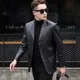thumbnail image 2 of Chaqueta de traje de hombre negra de un solo pecho, abrigo de talla grande, blazer para hombre de gran tamaño, ropa de primavera sencilla, de alta calidad, elegante 2024, 2 of 4