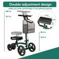 thumbnail image 7 of COSYWILL Steerable Knee Scooter,Economy Knee Walker,All Terrain Foldable Medical Scooter for Foot Injuries Crutches Alternative,Green, 7 of 7