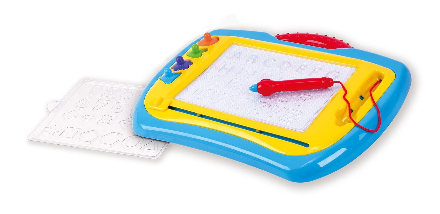 Play Day 2-IN-1 4-Color Magnetic Drawing Board 8 Pieces