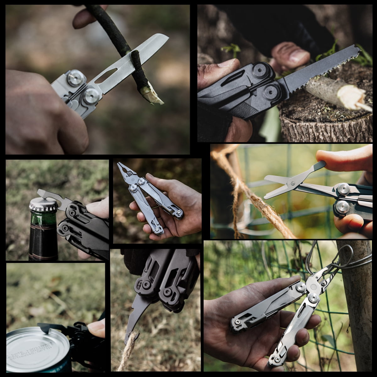 Maerd P11 Multitool, 19in1 Premium Hard Stainless Steel Multi tools Foldable Self-Locking, Outdoorsman Survival Camping EDC Multitools, Knife, First Aid Scissors, Sturdy Spring Pliers, Hexagon Wrench