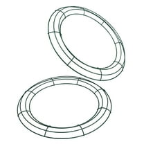 WHAMVOX 2 Pcs Christmas Craft Supplies Round Shaped Wreath Rack Iron Ring