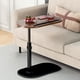 thumbnail image 1 of Mesa de Centro, Mesa Auxiliar en Forma de C para Sofá, Giratoria 360°, Pequeña, Mesas Auxiliares para Espacios Pequeños, Mesa con Bandeja para Sofá, Mesa Para Portátil, 1 of 14