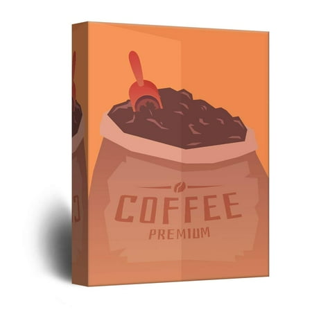 Bag Gallery (wall26 - Canvas Wall Art - A Bag of Coffee Powder - Giclee Print Gallery Wrap Modern Home Decor Ready to Hang - 12x18)