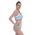 thumbnail image 4 of Balery Daisies Flowers Women Bikini Swimsuit Tankini Set 2 Piece Bathing Suit Scoop Neck Swimsuit-Medium, 4 of 8